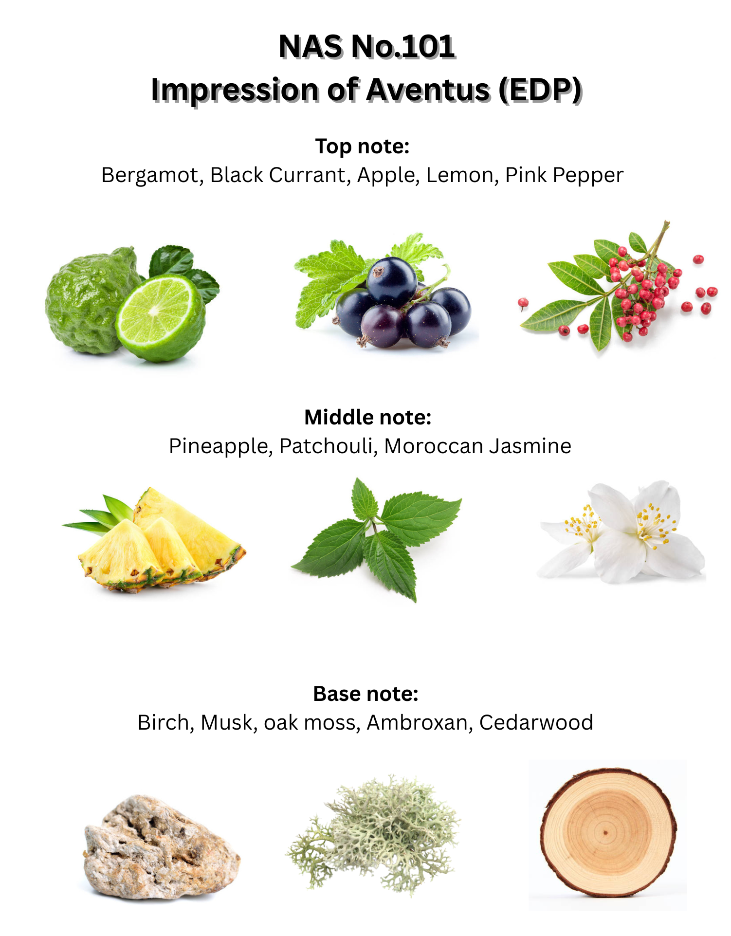 Nas No.101 | Impression of Aventus | Perfume for Men | Eau de Parfum | Fragrance Spray | 1.7oz (50ml)